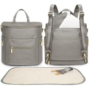 Miss Fong Faux Leather Diaper Bag